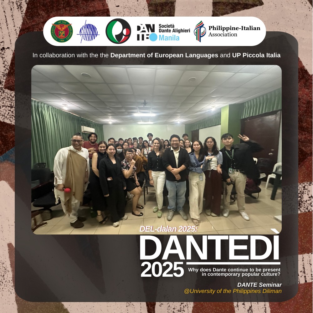 Aljohn con studenti dopo l’evento Dantedì