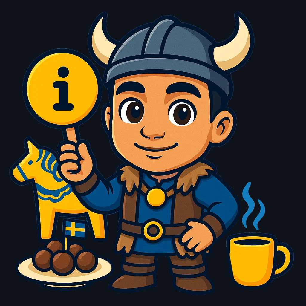 Magnus Mjölkson med informationsskylt