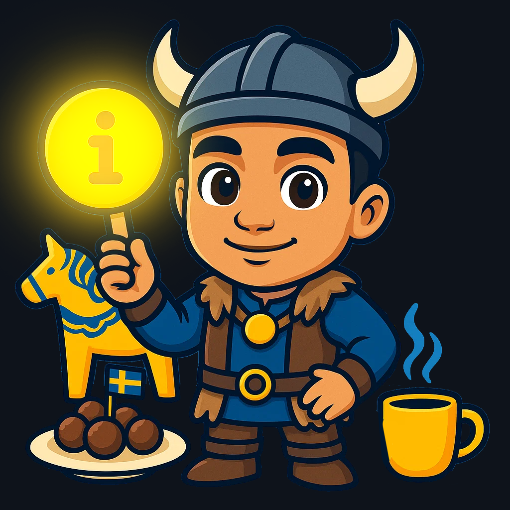 Magnus Mjölkson med lysande informationsskylt