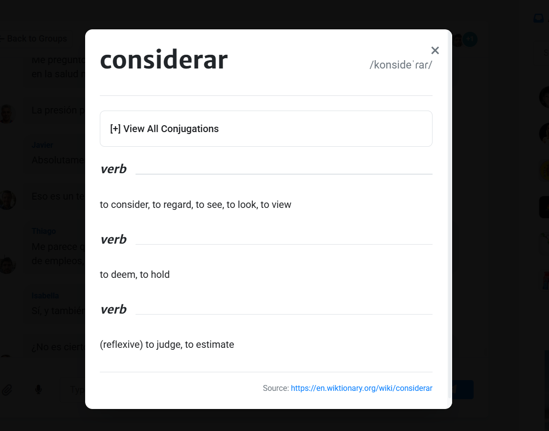 Instant Dictionary Feature