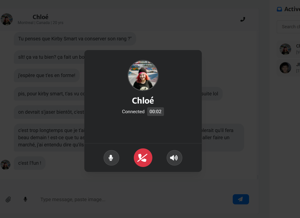 Live Voice Calls Feature
