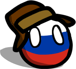 Маскот OpenRussian в виде шара в цветах российского флага